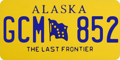 AK license plate GCM852