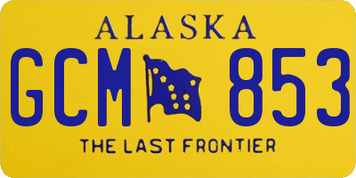 AK license plate GCM853