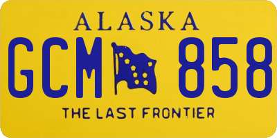 AK license plate GCM858