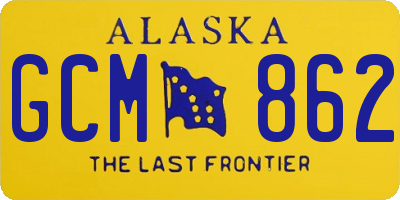 AK license plate GCM862