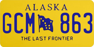 AK license plate GCM863