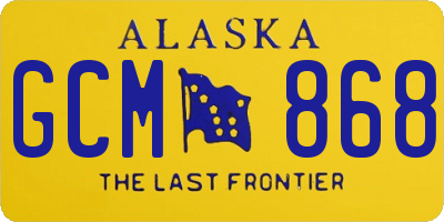 AK license plate GCM868