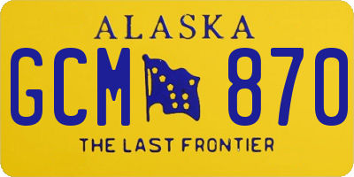 AK license plate GCM870