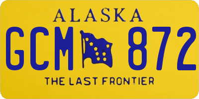 AK license plate GCM872