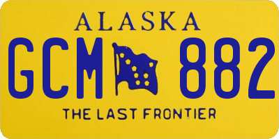AK license plate GCM882