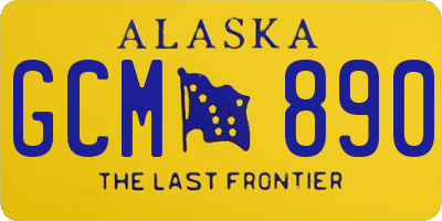 AK license plate GCM890