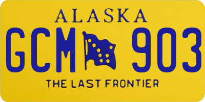 AK license plate GCM903