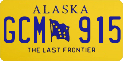 AK license plate GCM915