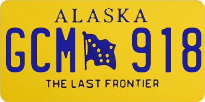 AK license plate GCM918