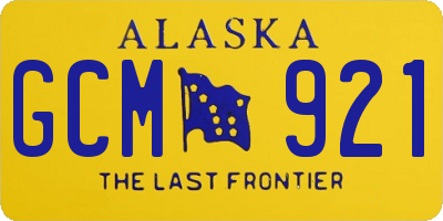AK license plate GCM921