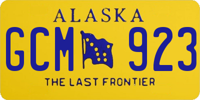 AK license plate GCM923
