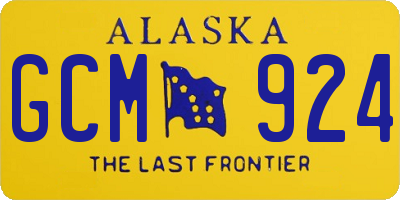 AK license plate GCM924