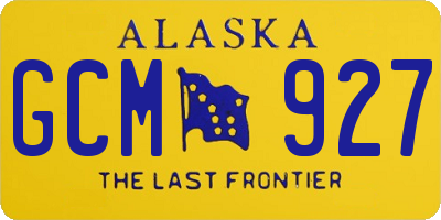 AK license plate GCM927