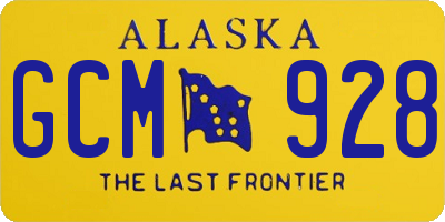 AK license plate GCM928
