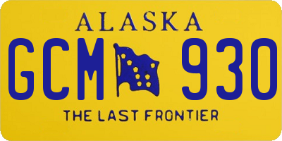 AK license plate GCM930