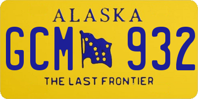 AK license plate GCM932