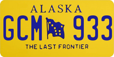 AK license plate GCM933