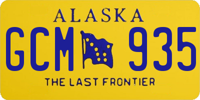 AK license plate GCM935