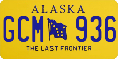 AK license plate GCM936