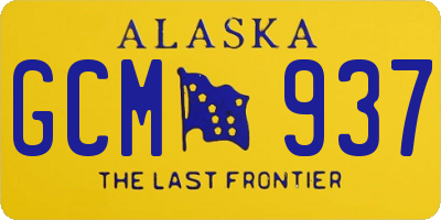 AK license plate GCM937