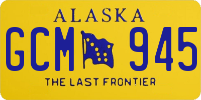 AK license plate GCM945