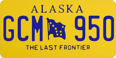 AK license plate GCM950