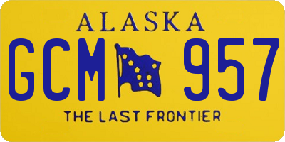 AK license plate GCM957