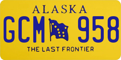 AK license plate GCM958