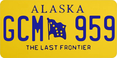 AK license plate GCM959
