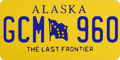 AK license plate GCM960