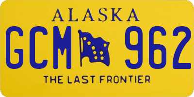 AK license plate GCM962