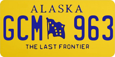 AK license plate GCM963