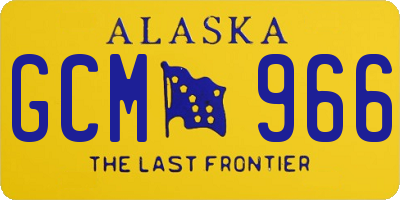 AK license plate GCM966