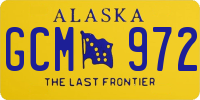 AK license plate GCM972