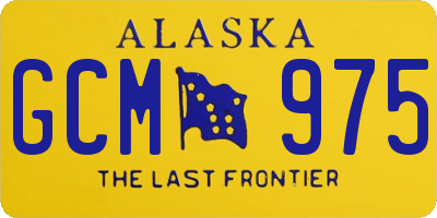 AK license plate GCM975