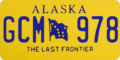 AK license plate GCM978