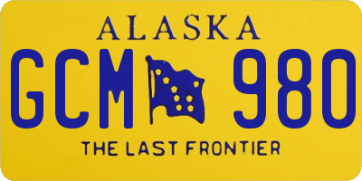 AK license plate GCM980