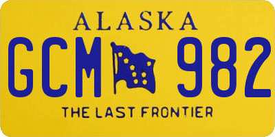 AK license plate GCM982
