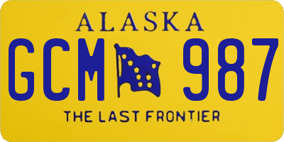 AK license plate GCM987
