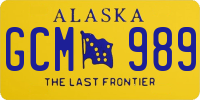 AK license plate GCM989