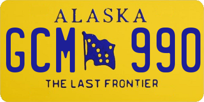 AK license plate GCM990