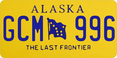 AK license plate GCM996