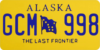 AK license plate GCM998