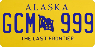 AK license plate GCM999