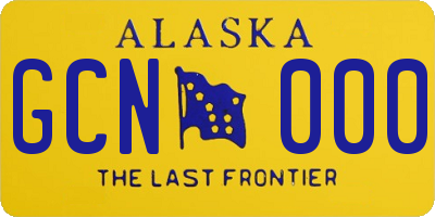 AK license plate GCN000