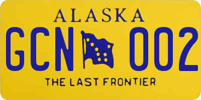 AK license plate GCN002
