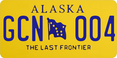 AK license plate GCN004