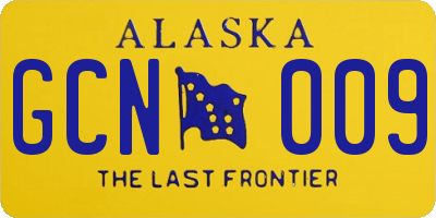 AK license plate GCN009