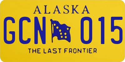 AK license plate GCN015