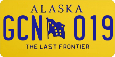 AK license plate GCN019